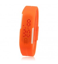 Wrist Band Style LED Watch, Bracelet Digital Watch for Kids, Orange Color